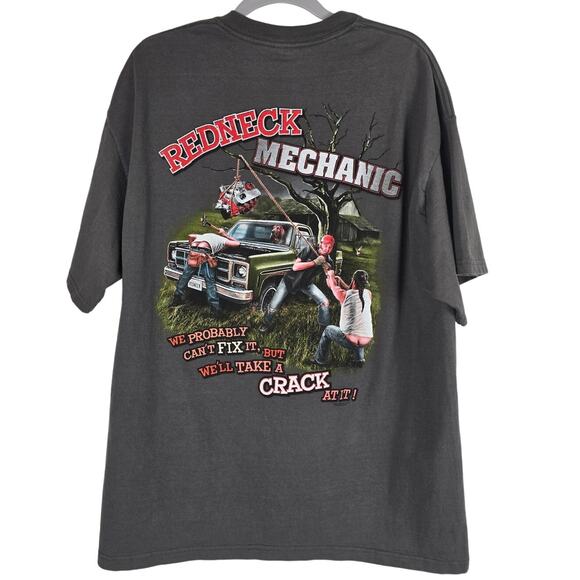 Delta Magnum Weight Red Neck Sportsman Mechanic Men's T-Shirt XL - Picture 3 of 5